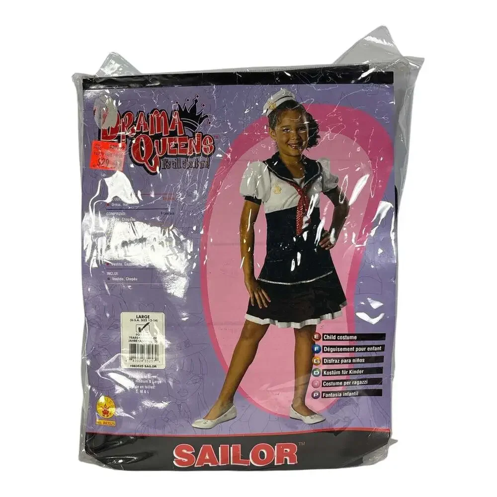 Rubie's Drama Queens Sailor Girl's Child Medium 8-10 Halloween Costume 883525